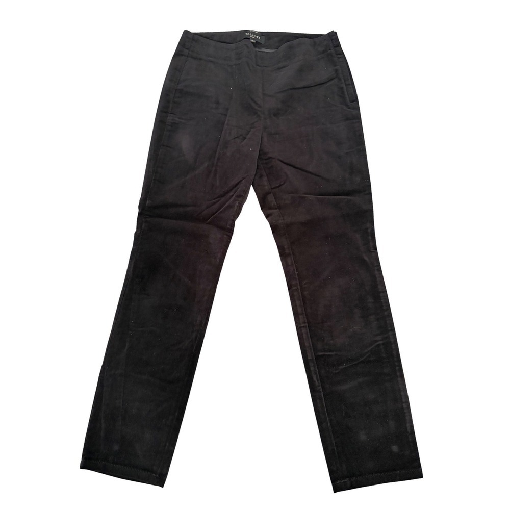 Talbots Heritage Black Corduroy Pants Size 8P Women's Petite‎ Slim Leg